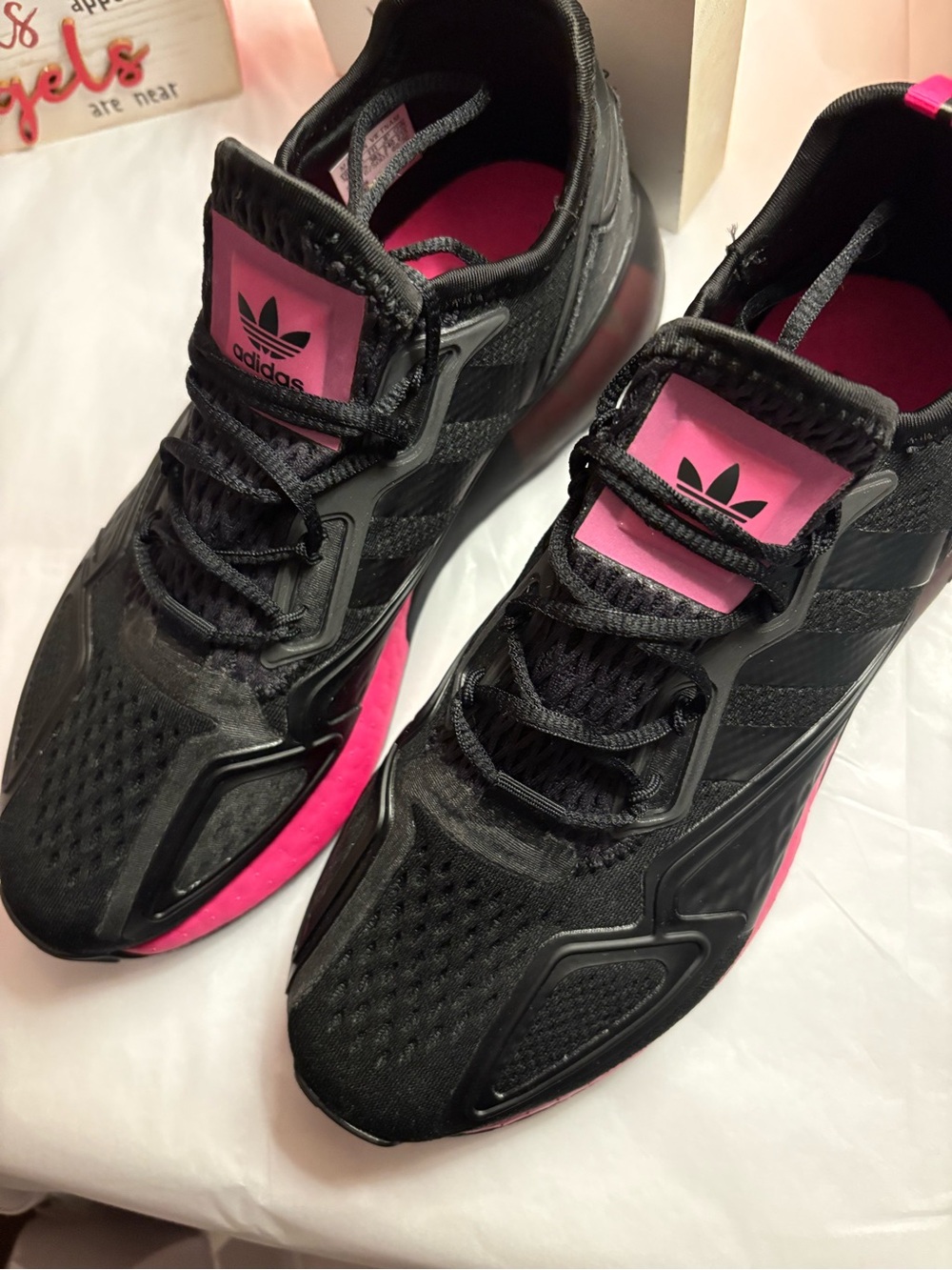 adidas Black & Pink Women's ZX 2K Boost Sneakers